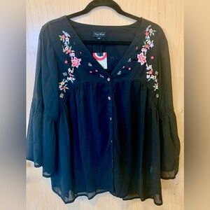 Young Threads Embroidered Top